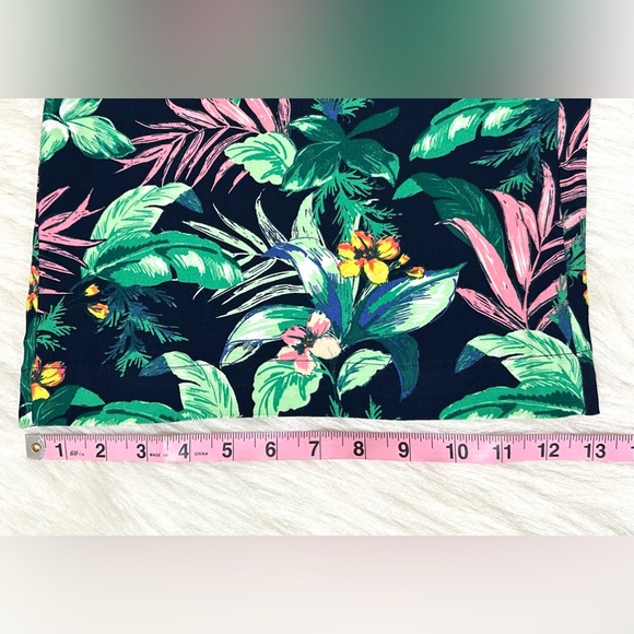 LOFT 2-Piece Set Cap Sleeve Top Sz Petite M & Wide Leg Pants Sz L Tropical NWT - Picture 15 of 16